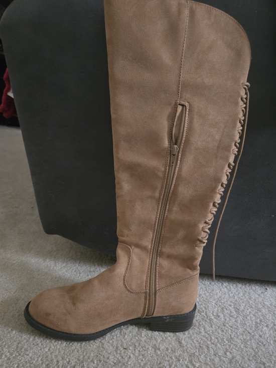 new directions Shoes - Women’s Tall Lace-Back Riding Boot in Brown #4162